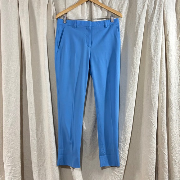 Theory Pants - Theory Blue Stretch Wool Crop Cuff Career Work Office Pant Size 6